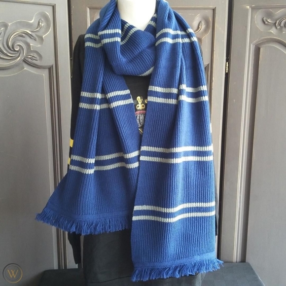 Universal Studios The Wizarding World Of Harry Potter Ravenclaw Striped Scarf NW - Picture 5 of 8